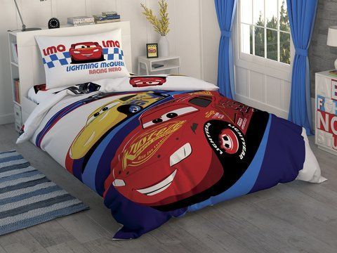 Постільна білизна Підліток TAC Disney Cars Race 160х220см 4296 фото