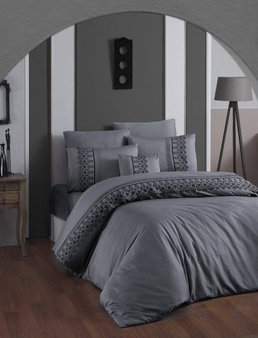 Постільна білизна First Choice V. I. P Satin Moonlight Mona Gri 1022 фото